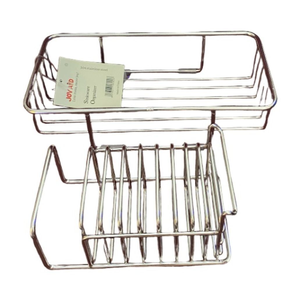 Sink Caddy New with Detachable Brush Holder, Kitchen Sink Organizer
